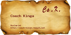 Csech Kinga névjegykártya